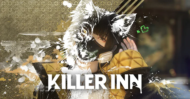 『KILLER INN』キービジュアル。仮面の人物とタイトルロゴ