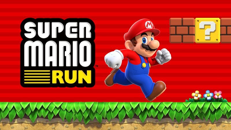 「スーパーマリオ ラン」の料金と遊び方まとめ|無料で遊べる範囲・対応OS・現在の状況 12 走るマリオとSUPER MARIO RUNのロゴが描かれたキーアート